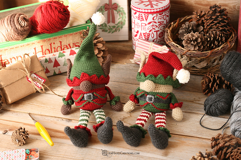 Crochet Christmas Elf Gnome - Jen Hayes Creations